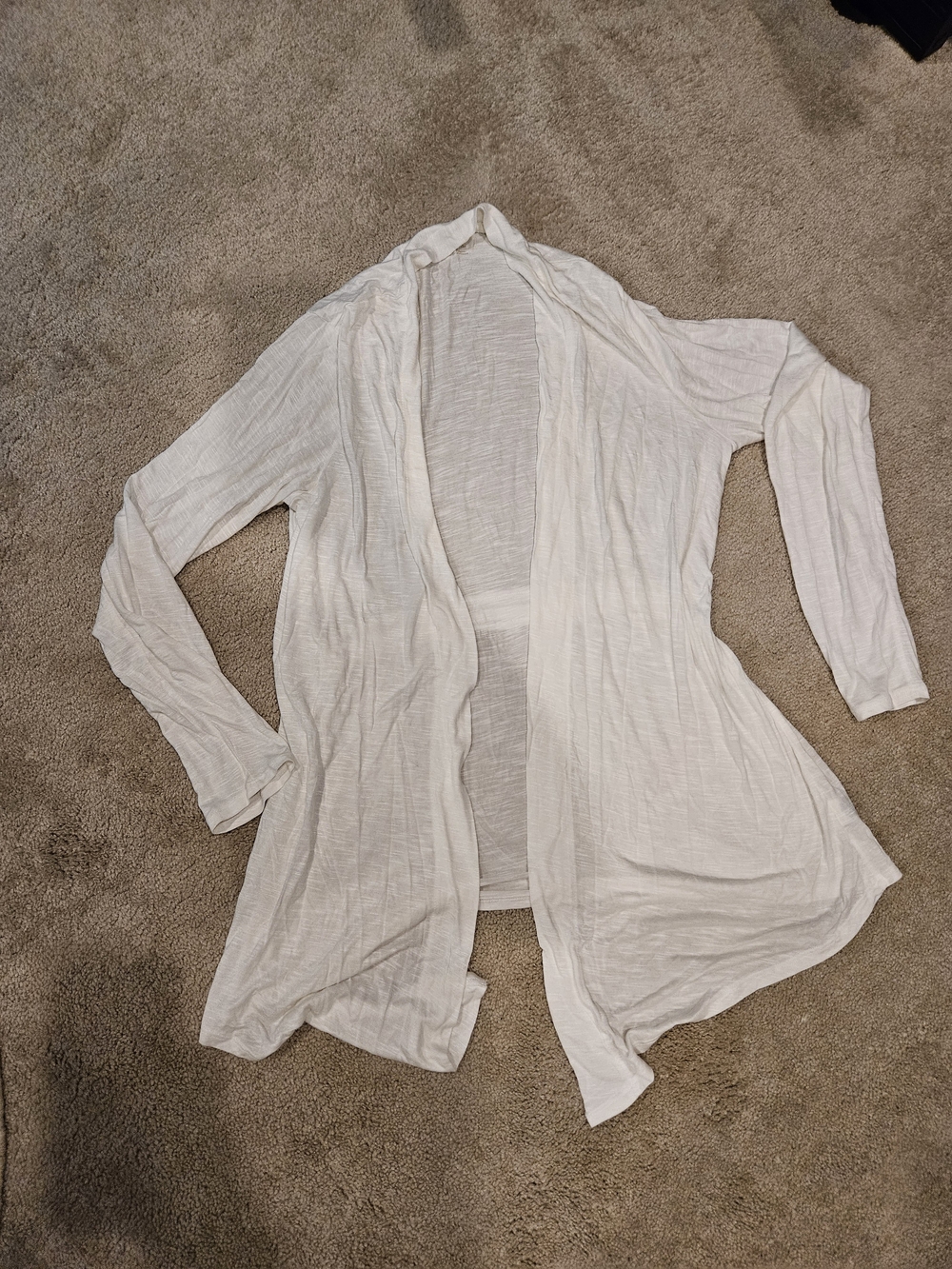 a.n.a Open-Front Lightweight Cardigan in White